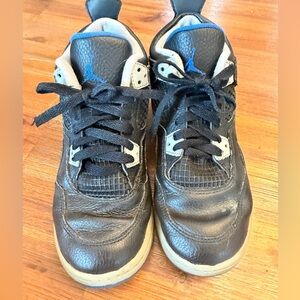 Jordan Kids Black and Blue Sneakers